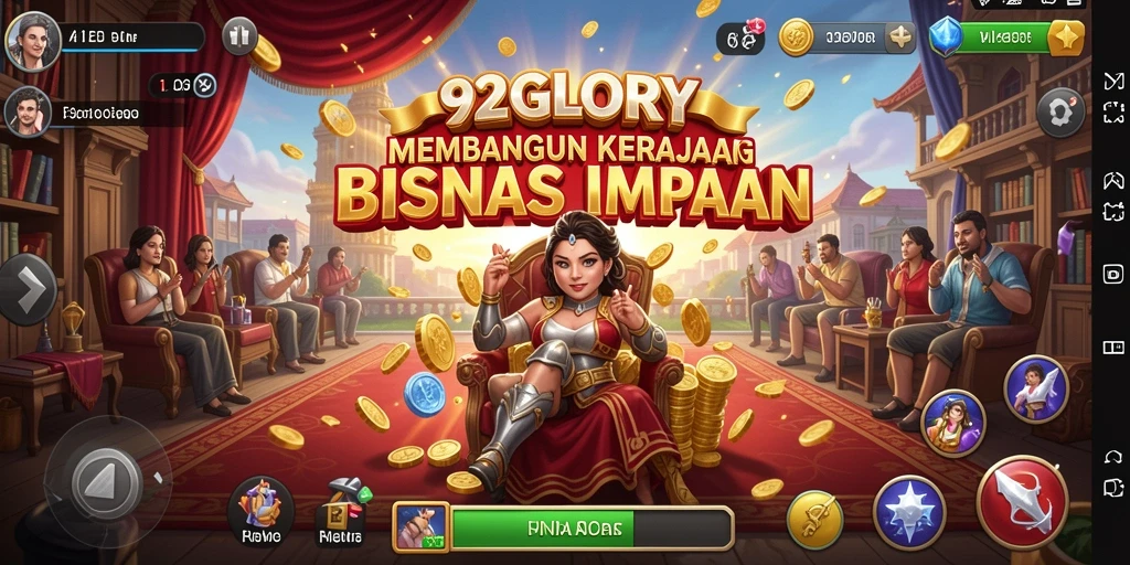 Screenshot utama 92GLORY menunjukkan gameplay Tycoon yang menarik.