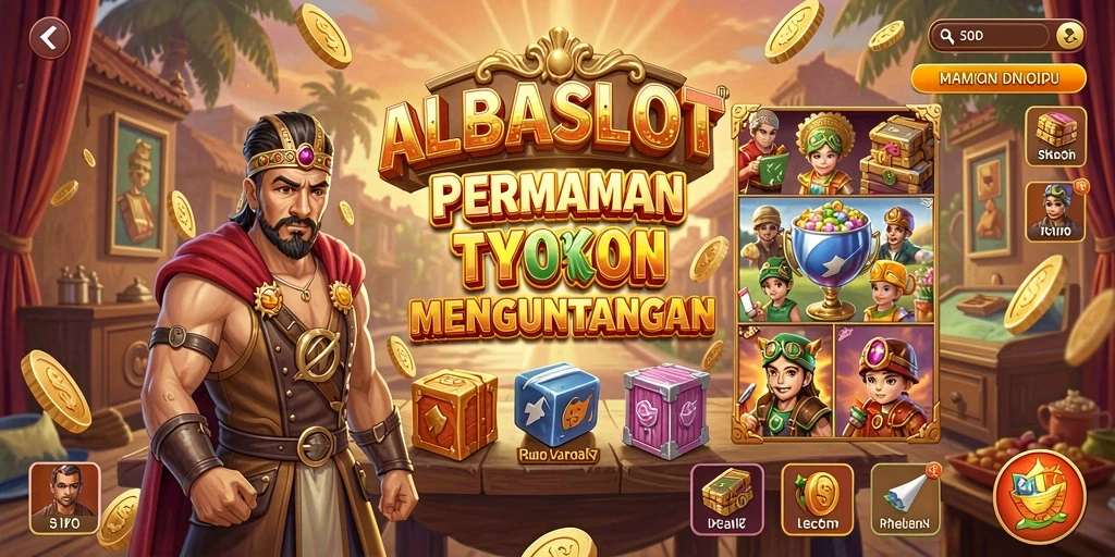 Tampilan gameplay ALBASLOT yang seru dan mendebarkan.