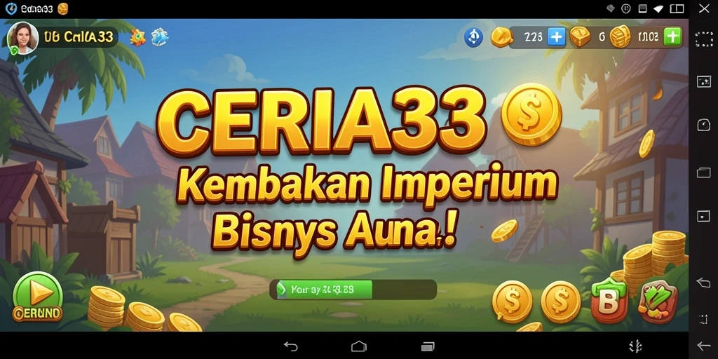 Screenshot CERIA33 menunjukkan grafik permainan Tycoon yang menarik dan interaktif.