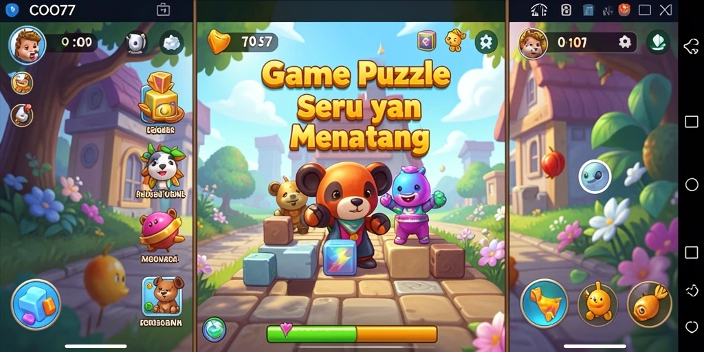 Tampilan gameplay COO77 menampilkan berbagai puzzle yang menarik untuk dipecahkan.