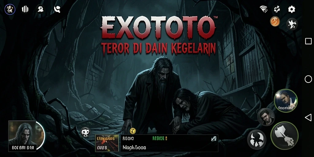 Gameplay EXOTOTO menampilkan suasana Horror yang mencekam.