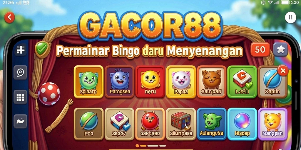 Tampilan gameplay seru GACOR88 dengan antarmuka yang menarik.