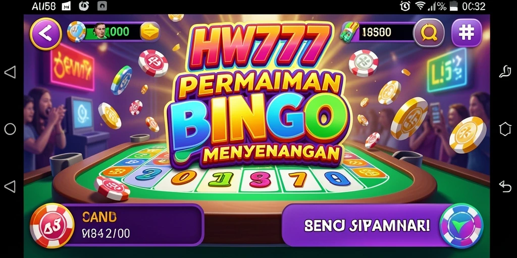 Tampilan gameplay seru di HW777 dengan suasana Bingo yang menegangkan.