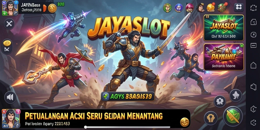 Tampilan gameplay JAYASLOT yang penuh aksi dan menegangkan.