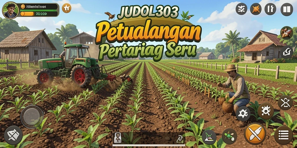 Screenshot yang menampilkan gameplay bertani yang seru dan interaktif di JUDOL303.