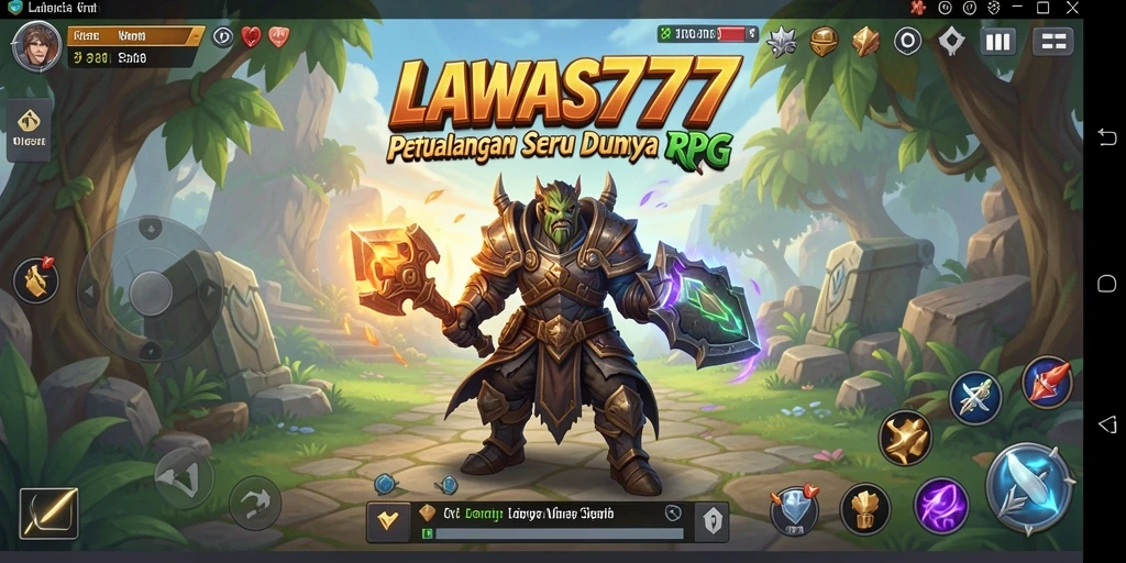 Tangkapan layar LAWAS777 menampilkan aksi seru dalam pertarungan RPG.