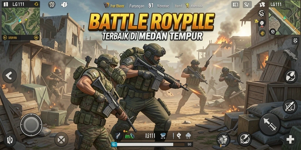 Tampilan gameplay LG111 yang intens dan mendebarkan di battlefield.