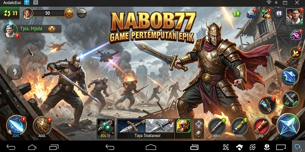 Screenshot gameplay NABOB77 yang menampilkan pertempuran strategis yang mendebarkan.