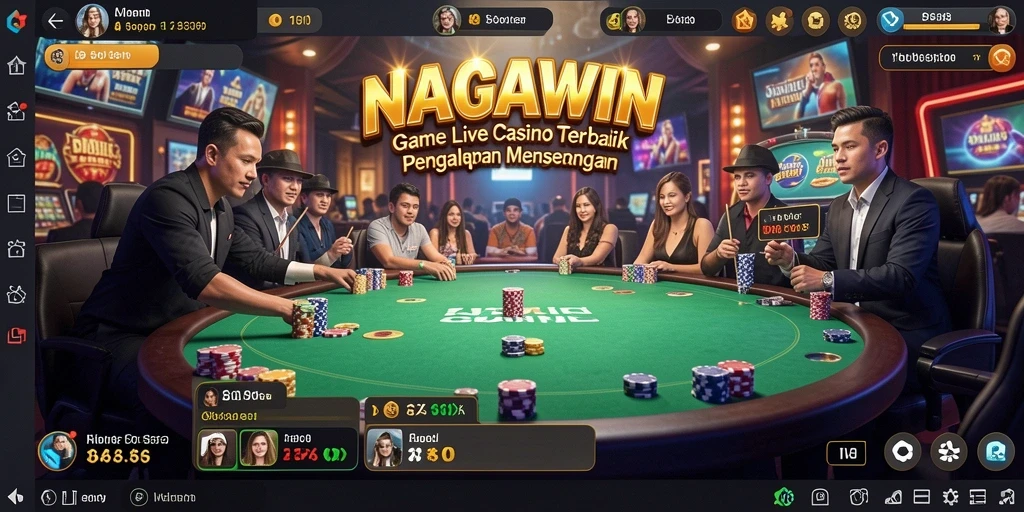 Gameplay menarik dengan dealer langsung di NAGAWIN Live Casino.