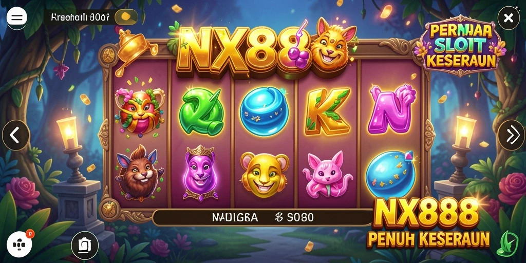 Screenshot utama NX888 menampilkan gameplay Slot yang menarik dan interaktif.