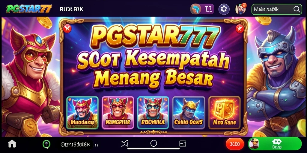 Tampilan gameplay Slot PGSTAR777 yang memukau dan menarik.