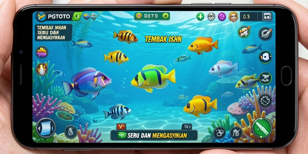 Tampilan gameplay PGTOTO yang menegangkan saat berburu ikan.