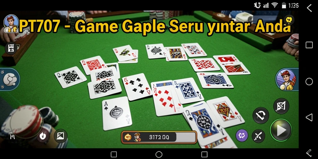 Screenshot gameplay Gaple yang seru di PT707.
