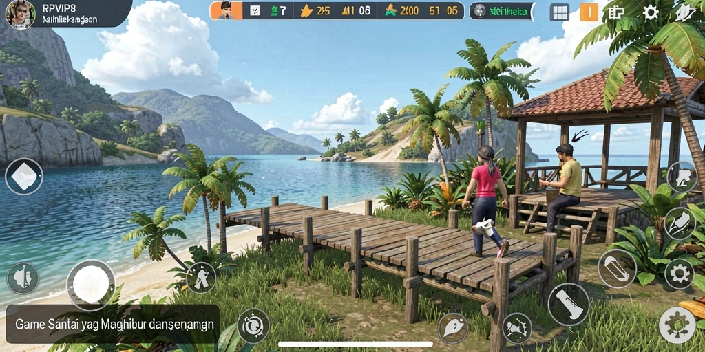 Tangkapan layar RPVIP8 dengan gameplay seru dan colorful.
