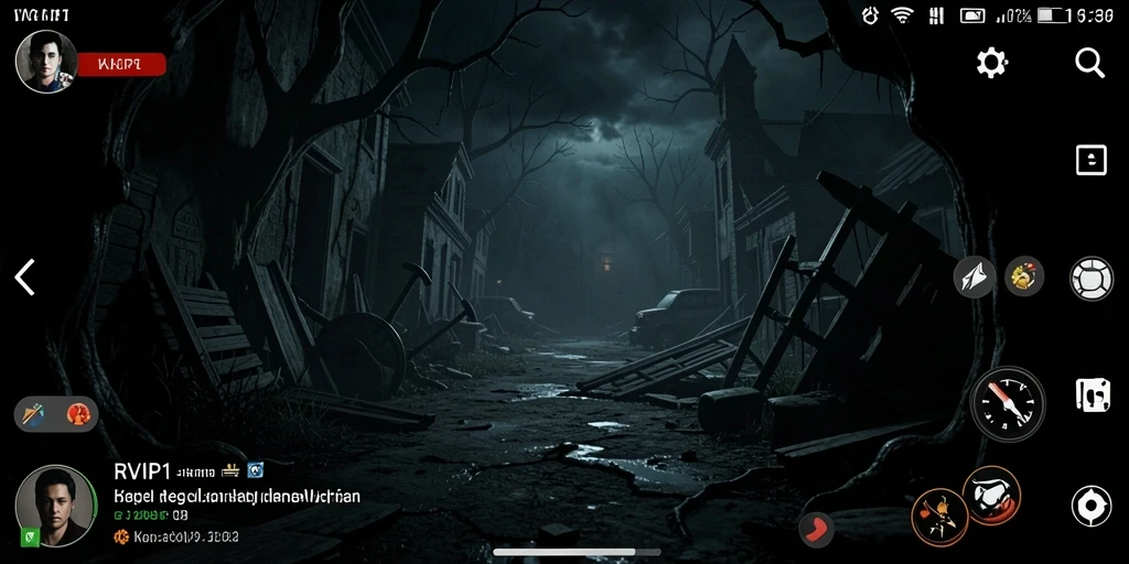 Tangkapan layar menampilkan suasana mencekam dalam game RVIP1.