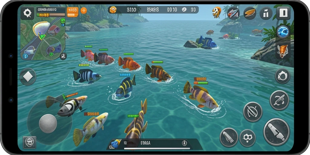 Gameplay menarik S13 dengan berbagai jenis ikan yang menunggu untuk ditembak.