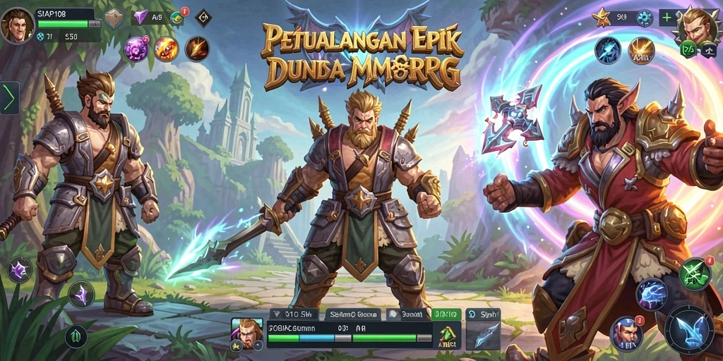Tampilan gameplay SIAP108 menampilkan petualangan epik di dunia MMORPG.