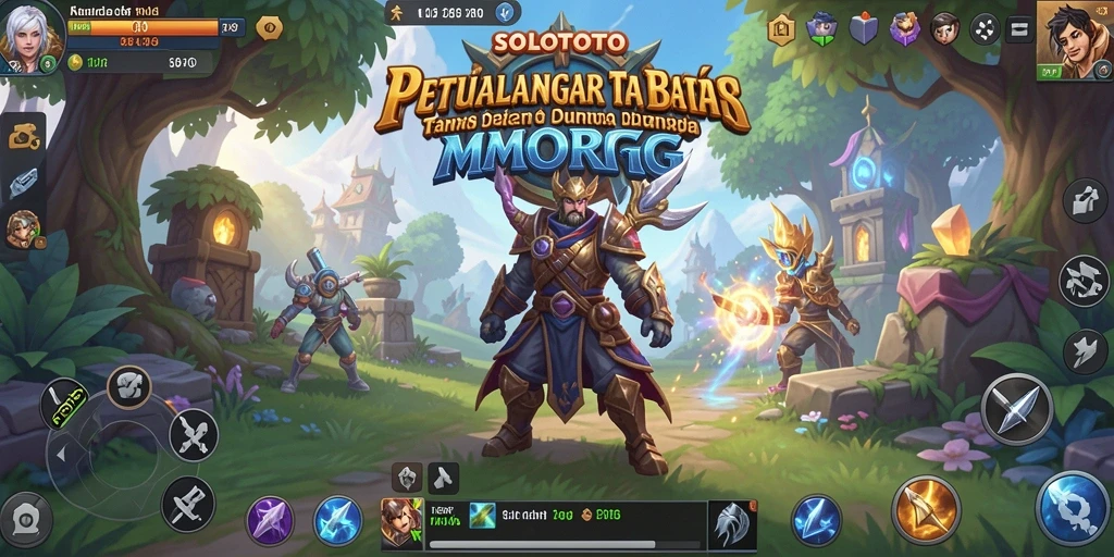 Tampilan gameplay SOLOTOTO yang menampilkan aksi karakter dalam petualangan.