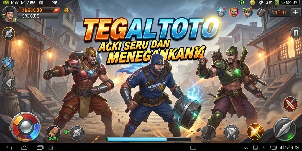 Screenshot TEGALTOTO menampilkan aksi pertarungan yang intens dan seru.
