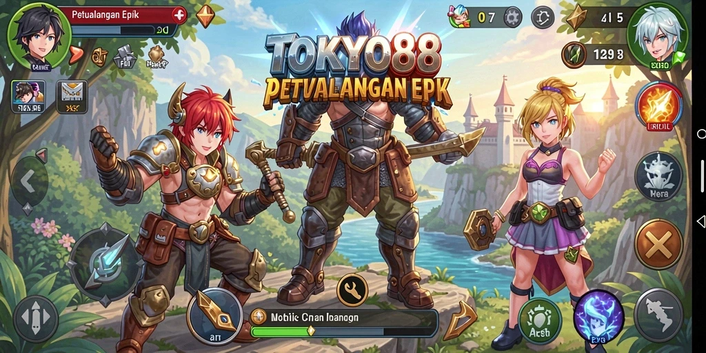 Tampilan gameplay epik di dunia RPG TOKYO88.