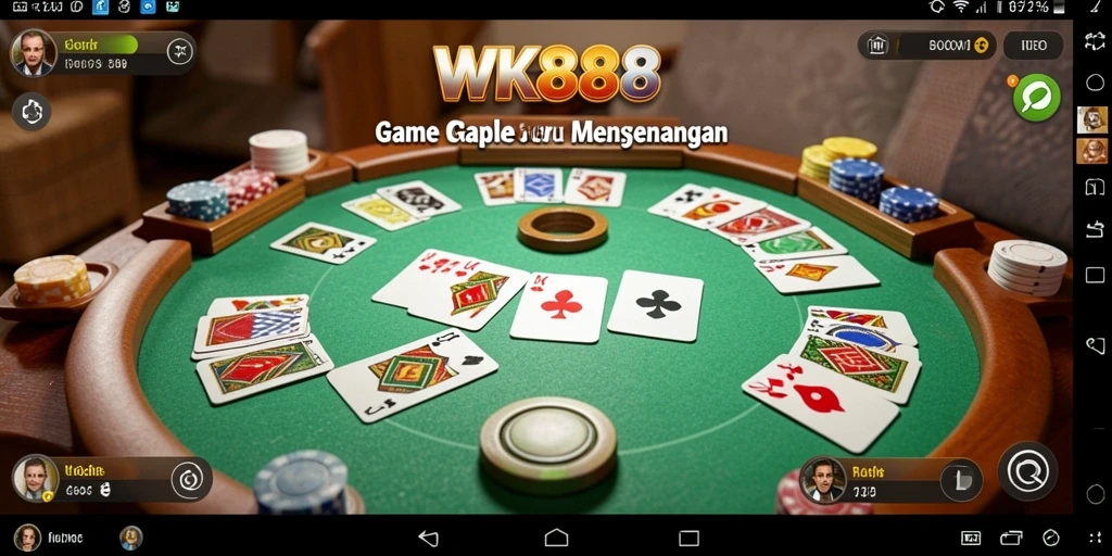 Gameplay Gaple dengan desain menarik dan interaksi seru.