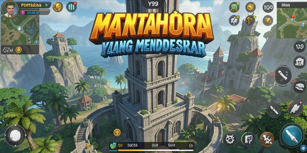 Screenshot menampilkan aksi seru dalam game Tower Defense Y89.